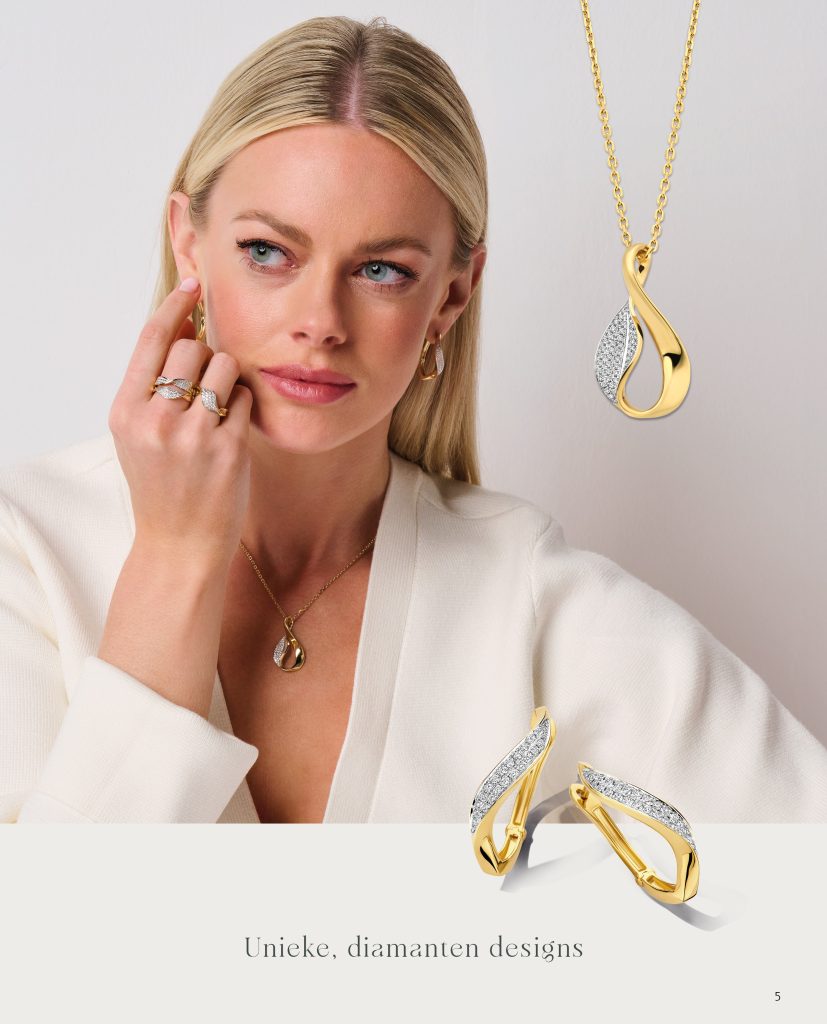 18 kt gouden juwelen Dulci nea met natuurlijke briljant