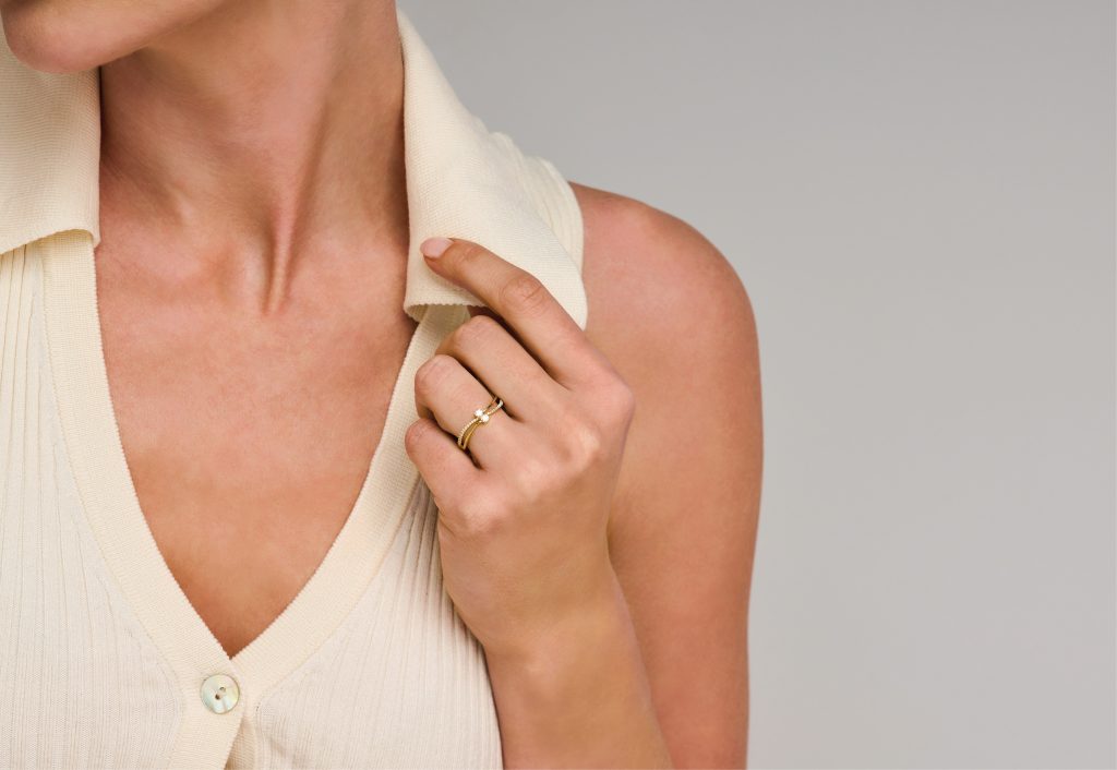 18 kt gouden juwelen Dulci nea met natuurlijke briljant